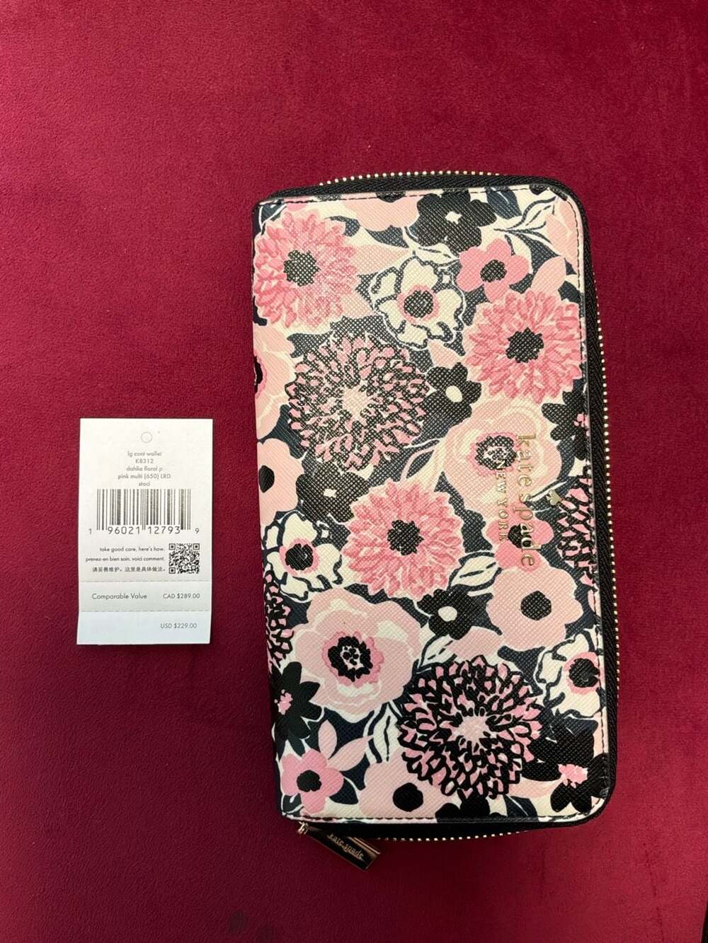 Kate Spade New York Dahlia Floral Large Continental Wallet K8312
